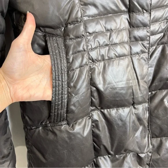 PAJAR Montreal grey green fur trim down parka winter coat M - Picture 11 of 15